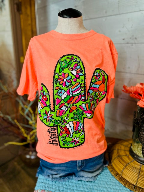 Fiesta Cactus Coral Tee