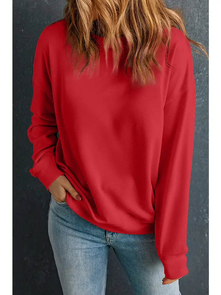 Crewneck Long Sleeve Pullover Sweatshirt